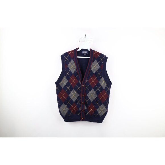 Lands' End Sweaters Vintage 9s Lands End Mens Medium Lambswool Knit